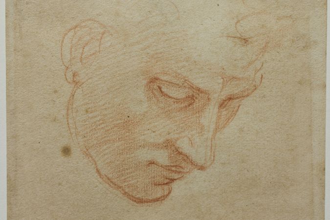 Head study for the Sistine Vault