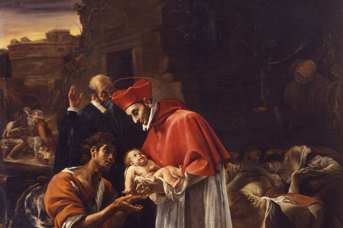 San Carlo Borromeo visits the plague victims