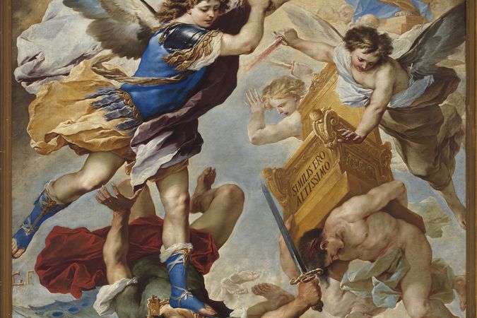 L'archange Michel bat les anges rebelles