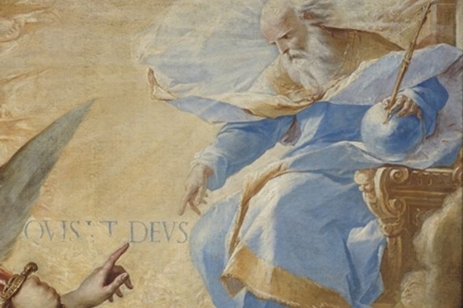 Erzengel Michael besiegt die rebellischen Engel, Detail