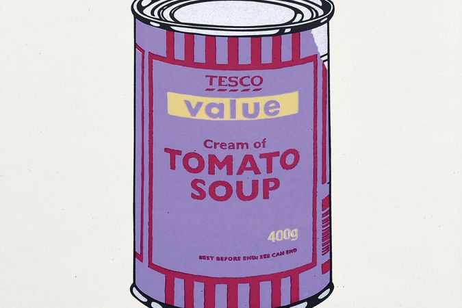 Boîtes à soupe. Violet Cerise Beige