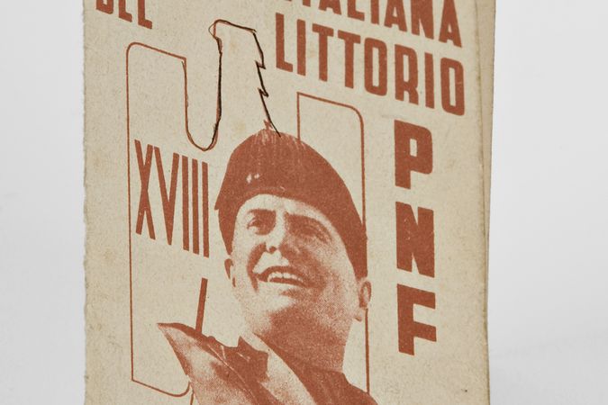 Carnet de miembro de la Juventud Italiana del Littorio