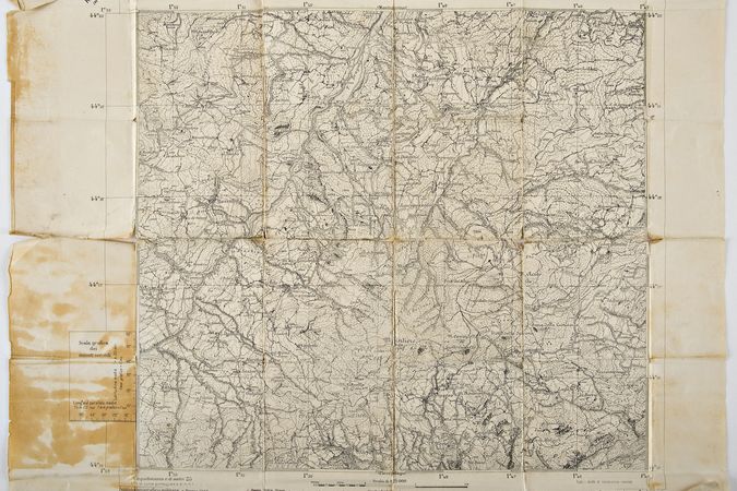 Mapa topográfico del territorio de Palagano