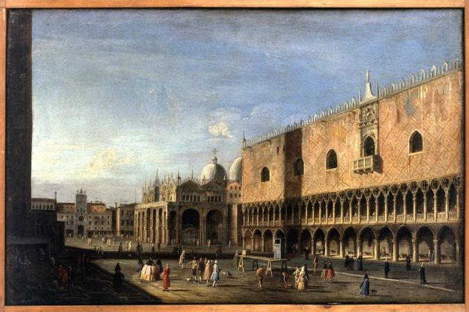 View of Piazza San Marco from the side of the Doge's Palace