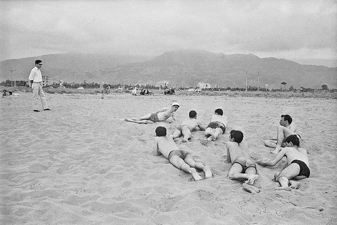 Pier Paolo Pasolini en la playa de Cinquale