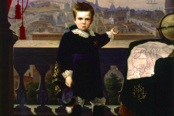 Portrait von Vittorio Emanuele, Prinz von Neapel als Kind