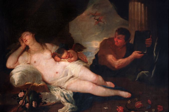 Venus, Cupid and a satyr