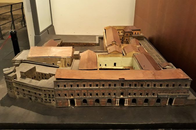 Modell des Neuen und Alten Königspalastes und des Theaters San Carlo