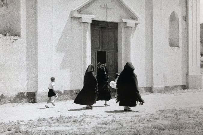 Orgosolo, sortant de l'église