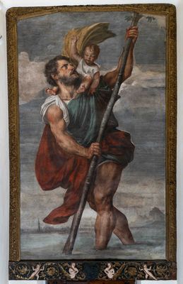 San Cristóbal con el Niño Jesús a hombros