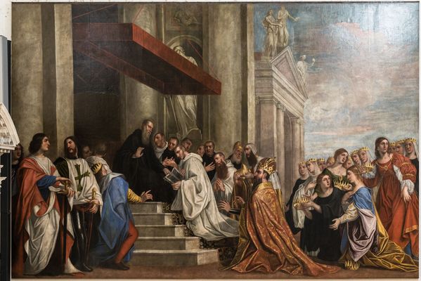 San Benito entrega el gobierno a los príncipes de la tierra
