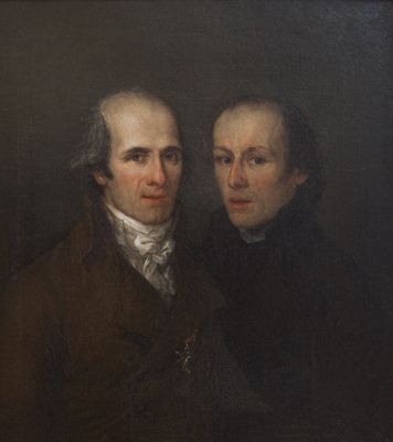 Porträt von Antonio Canova und Giambattista Sartori Canova