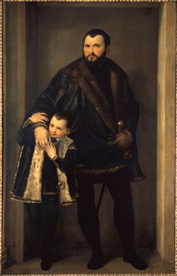 Ritratto di Iseppo Porto con suo figlio Leonida