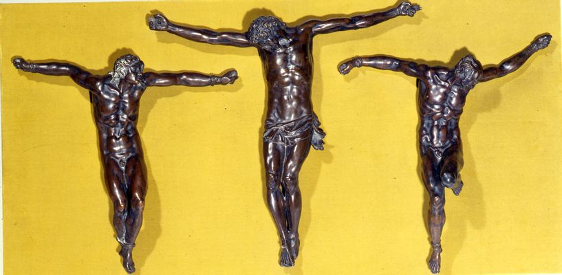 Jésus crucifié entre les deux voleurs.