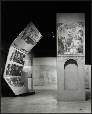 Vorbereitung der Ausstellung Fresken aus Florenz