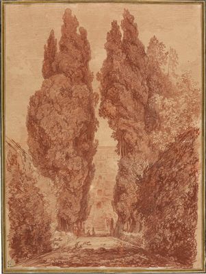 The tall cypresses of Villa d'Este