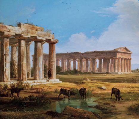 Templos en Paestum [detalle]