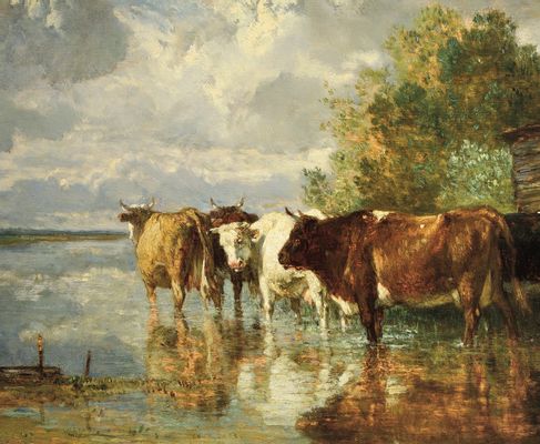 Abreuvoir les vaches [détail]