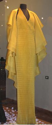 Robe en organza jaune