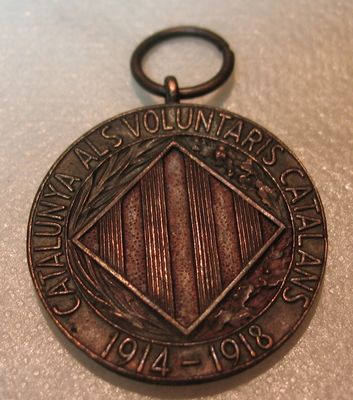Medaille „Katalonien für katalanische Freiwillige“.