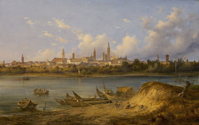 Vista de Cremona desde el Po