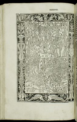 Dante Alighieri, Comedia (comentario de Cristoforo Landino), Brescia, Bonino Bonini, 31 de mayo de 1487 (Triv. Inc. Dante 3)