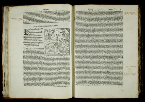 Dante Alighieri, Comedia (commento di Cristoforo Landino), Venecia, Pietro Piasi, 18 de noviembre de 1491 (Triv. Inc. Dante 5)