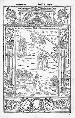 Dante Alighieri, Comédie (commentaire de Cristoforo Landino), Venise, Bernardino Benali et Matteo Codecà, 3 mars 1491 [1492 ?] (Triv. Inc. Dante 16)