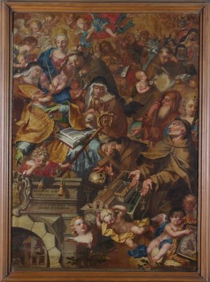 Vierge à l'enfant avec des saints