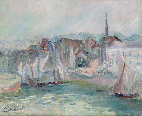 Boats in the port of Honfleur