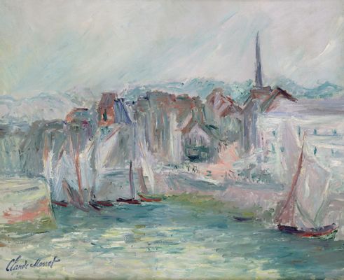 Barcos en el puerto de Honfleur