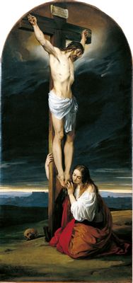 Kreuzigung mit der Magdalena am Fuße des Kreuzes