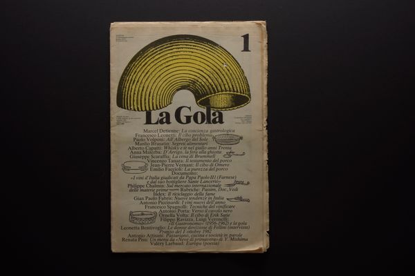 Il primo numero della rivista gastronomica La Gola