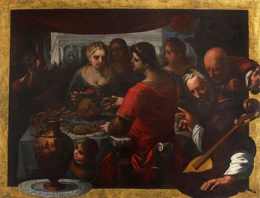 Musical Banquet or Allegories with five figures (The transience of temporal power)