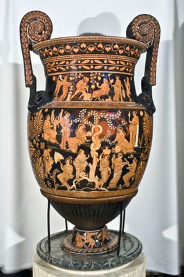 Krater, der eine der Arbeiten des Herakles darstellt: der Garten der Hesperiden