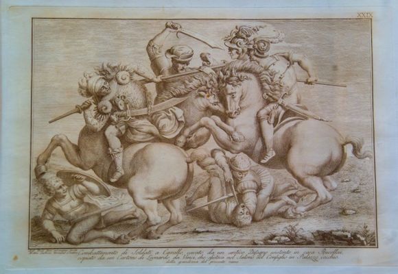 Fight of knights from the Battle of Anghiari by Leonardo Da Vinci