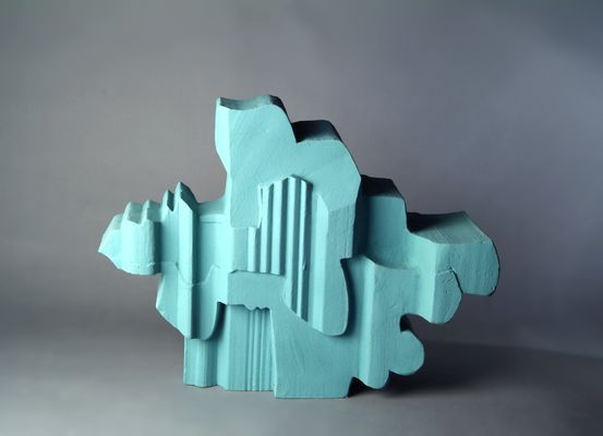 Winged ceramic sculpture