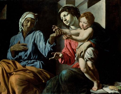 Vierge à l'enfant et sainte Anne