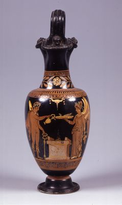 Oinochoe mit Hermes und Nike