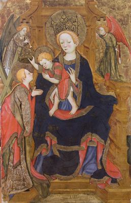 Enthroned Madonna with Child crowning Saint Eulalia