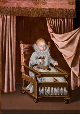 Porträt des Säuglings Alfonso von Österreich