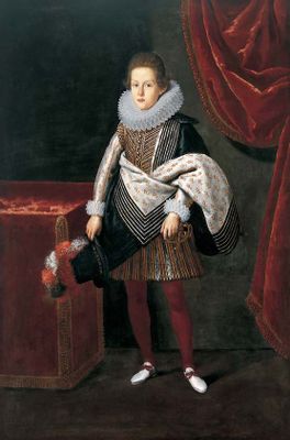 Porträt von Giancarlo di Cosimo II de' Medici als Kind, Ganzkörperansicht