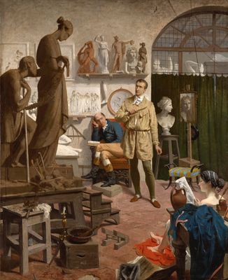 L'intérieur de l'atelier de Canova