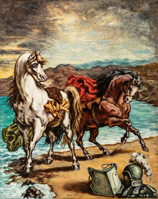 Zwei Pferde am Meer