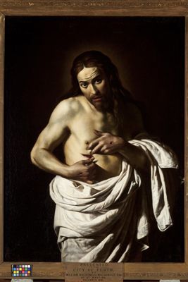 Christ shows the wound in the side