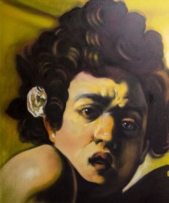 Caravaggio, Niño mordido por una lagartija verde
