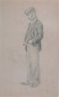 Standing man with cap