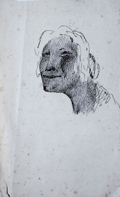 Head of smiling woman