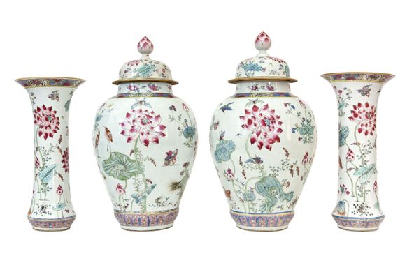 Série de quatre vases Famiglia Rosa