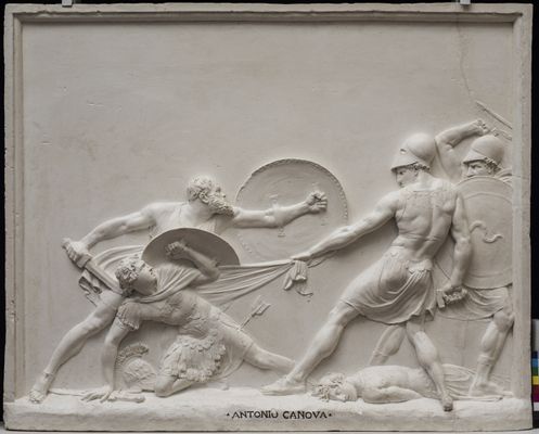 Sokrates rettet Albiciades in der Schlacht von Potidaea